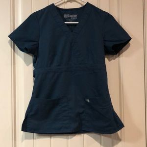 Grey’s Anatomy XS scrub top green/gray